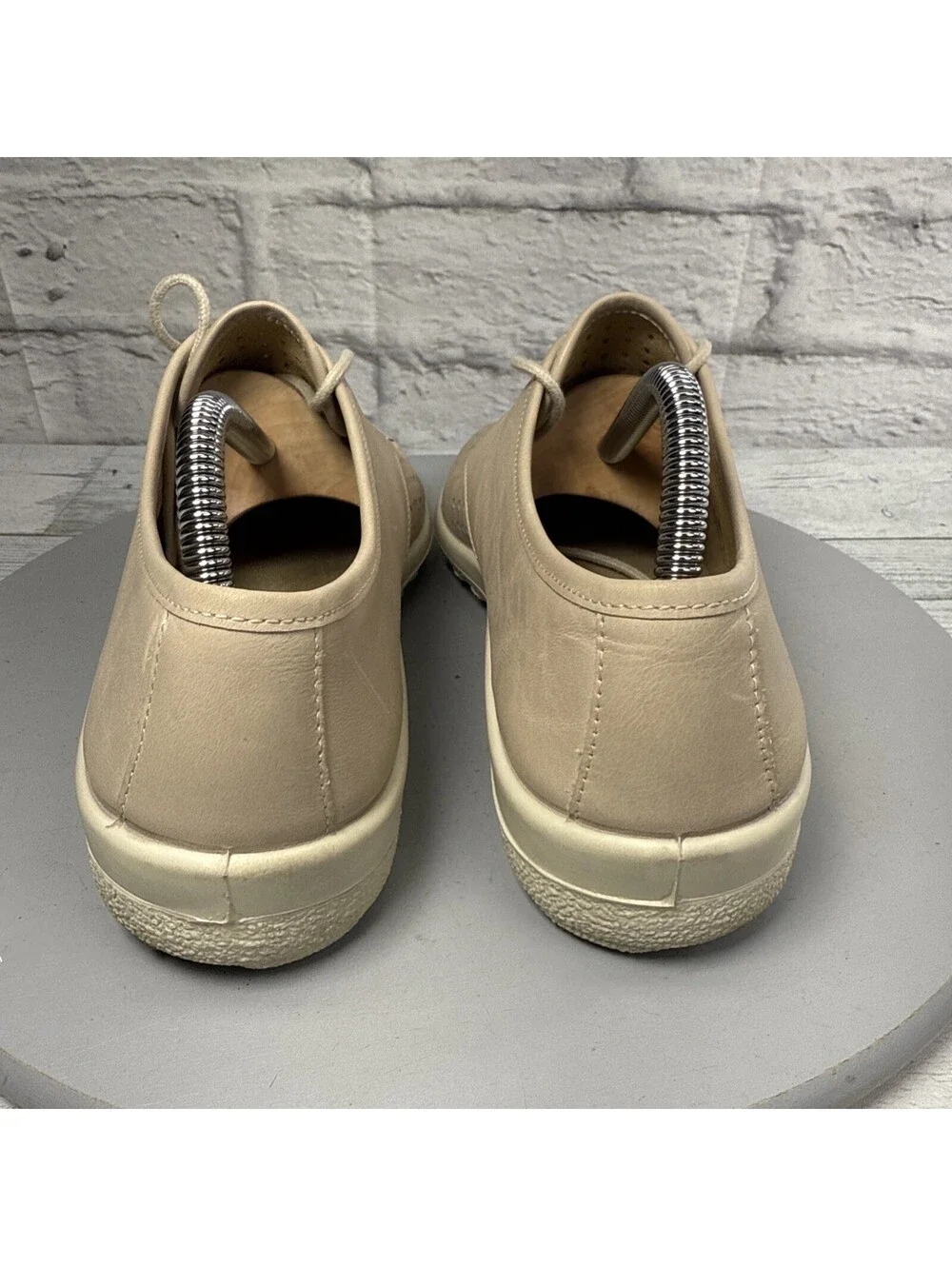 Hotter Ortholite Shoes Cushioned Women’s Beige Leather Lace Up Size 8.5